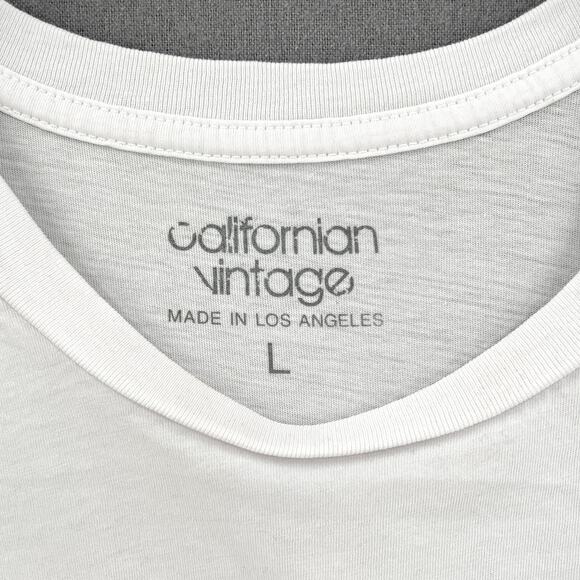 CALIFORNIAN VINTAGE Short Sleeve Crew Neck Tee Womes White Venice Rainbow Shirt - Picture 7 of 13